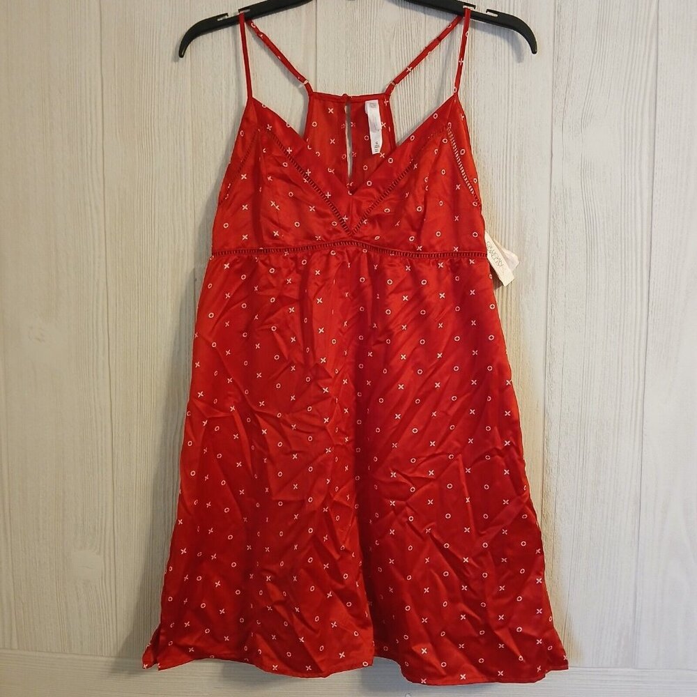 Gilligan O'Malley Size S Really Red Chemise Lingerie Mini Slip Dress Sleepwear